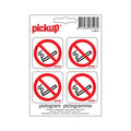 Sticker verboden te roken - 50x50 mm - 4 stuks.