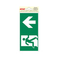 Sticker nooduitgang rechtdoor - 100x200 mm.