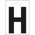 Nautic letter h zwart 100 mm.