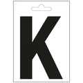 Nautic letter k zwart 100 mm.
