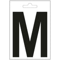 Nautic letter m zwart 100 mm.