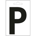 Nautic letter p zwart 100 mm.