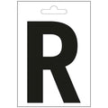 Nautic letter r zwart 100 mm.