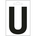 Nautic letter u zwart 100 mm.