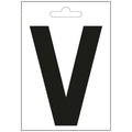Nautic letter v zwart 100 mm.