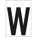 Nautic letter w zwart 100 mm.