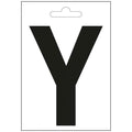 Nautic letter y zwart 100 mm.