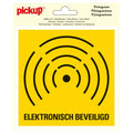 Sticker elektronisch beveiligd - 150x150 mm.
