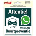Sticker whatsapp buurtpreventie - 150x150 mm.