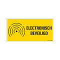 Bord electronisch beveiligd - 150x300 mm.