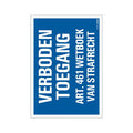 Bord verboden toegang art. 461 - 230x330 mm.