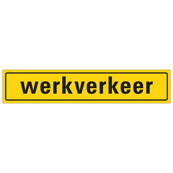 Magneetbord Werkverkeer reflecterend - 80x400 mm.