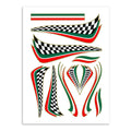 Stickerset Italiaanse finishvlag