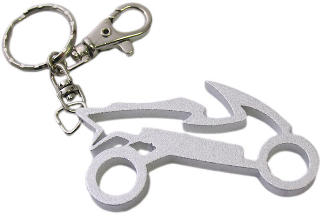 Sleutelhanger Edge 'Scooter' - geanodiseerd zilver