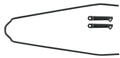 Sks spatbordstang staal zwart 29 cm met kunstof bevestiging 3-delig