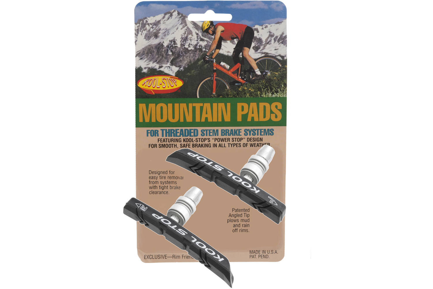 Koolstop Remblok v-brake mtb contoured zwart