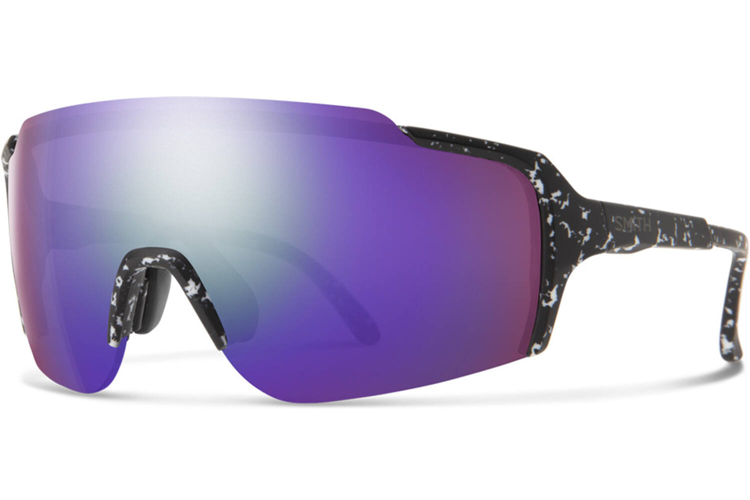 Smith - flywheel bril matte black marble chr violet mirror