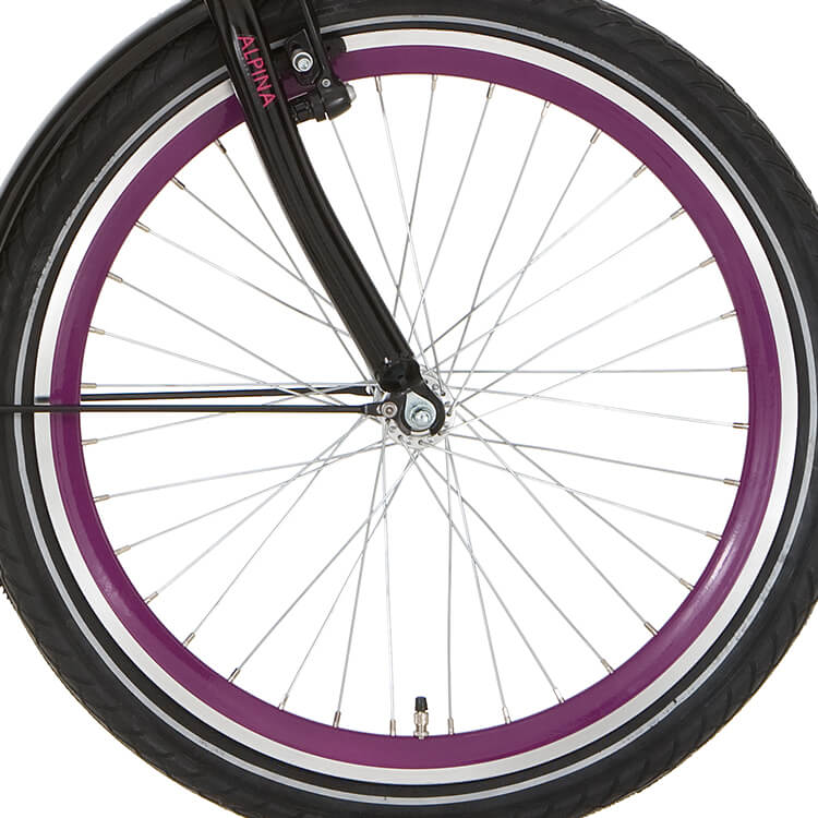 Alpina voorwiel 22 J19DB paars zink spk