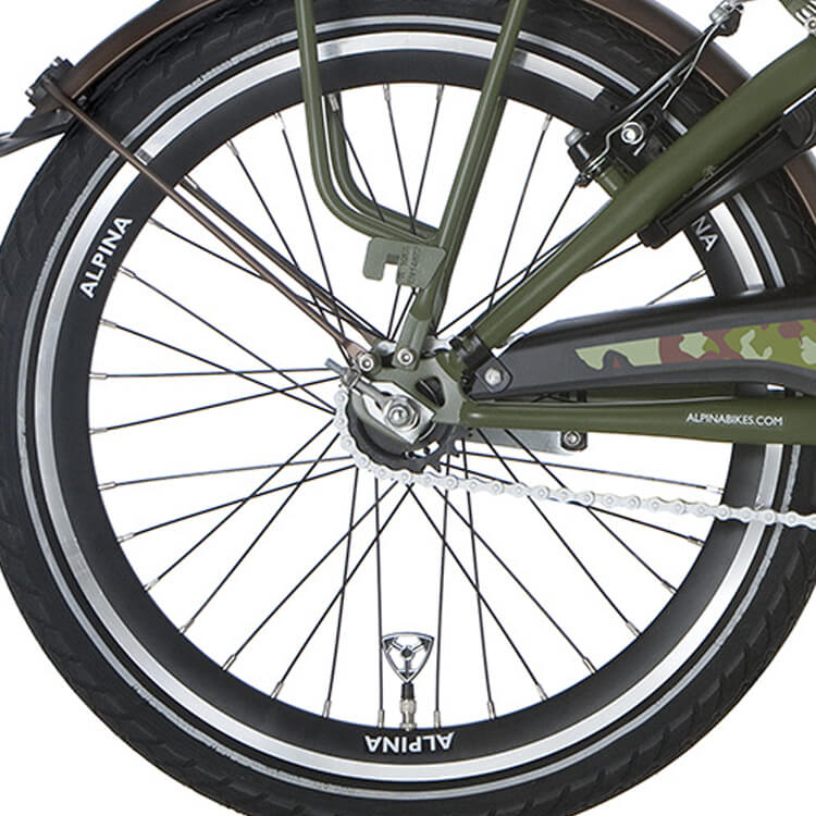 Alpina achterwiel 22 remnaaf J19DB mat zwart zink spk