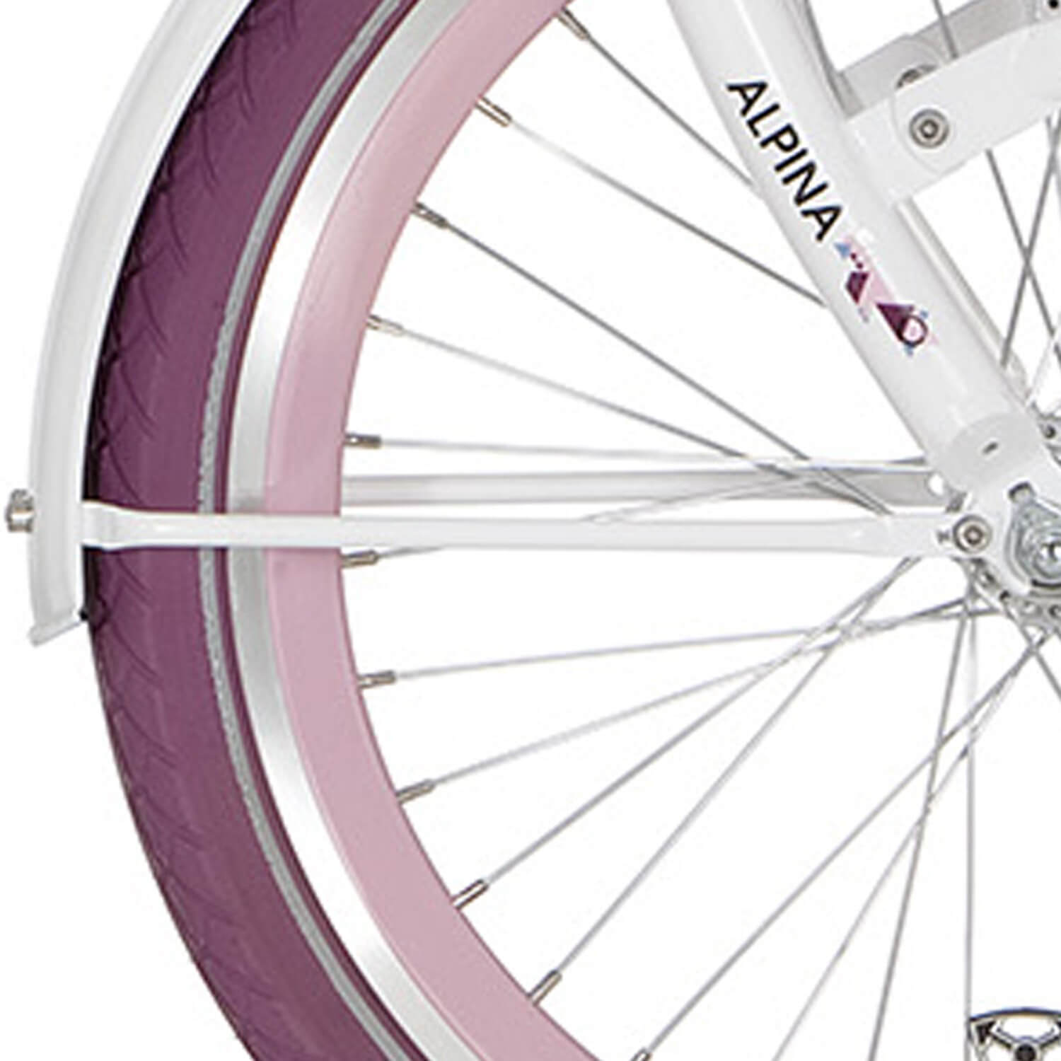 Alpina spatbordstang set 20 Clubb traffic white