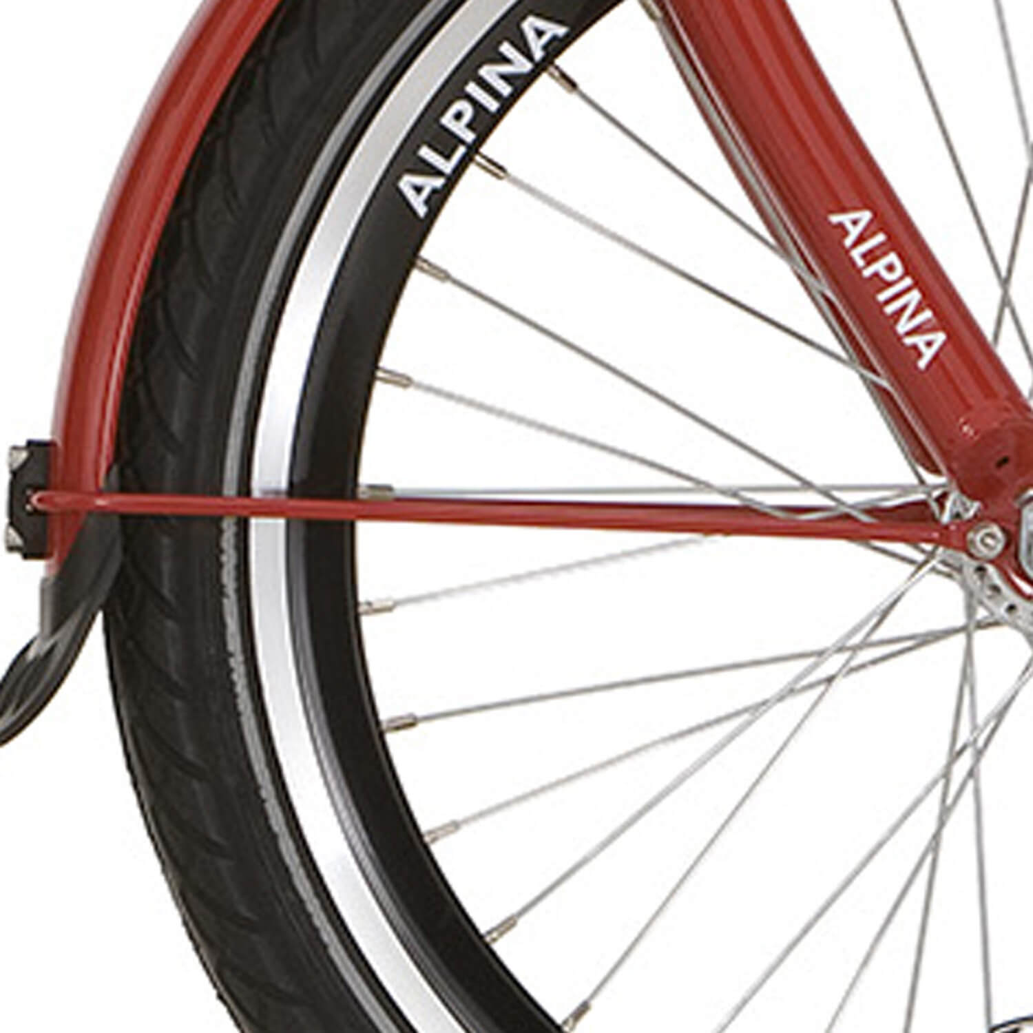 Alpina spatbordstang set 20 GP red