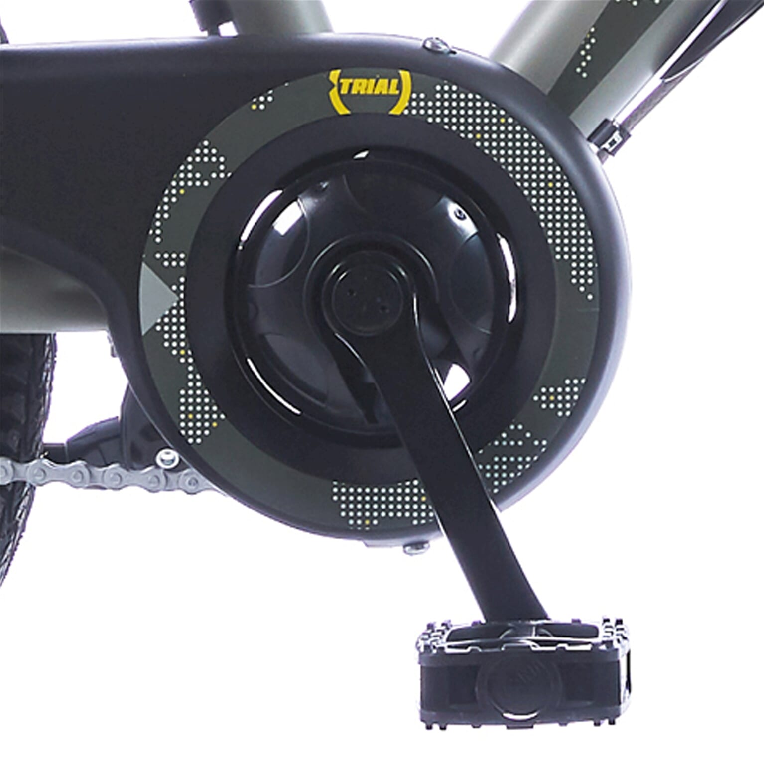 Alpina crankstel 36t 127 mat zwart met disc