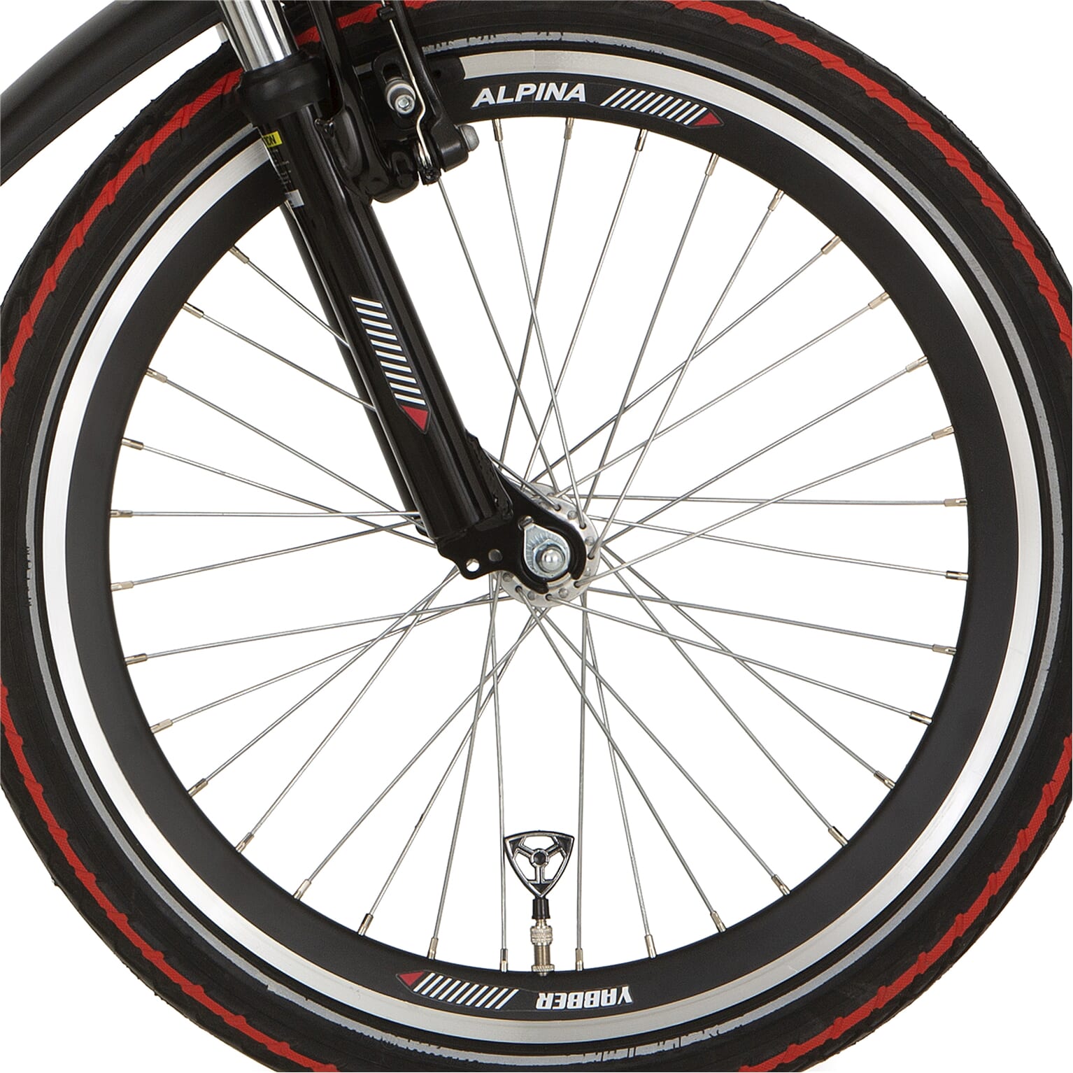 Alpina voorwiel 20 hlqc yabber zwart zink spk