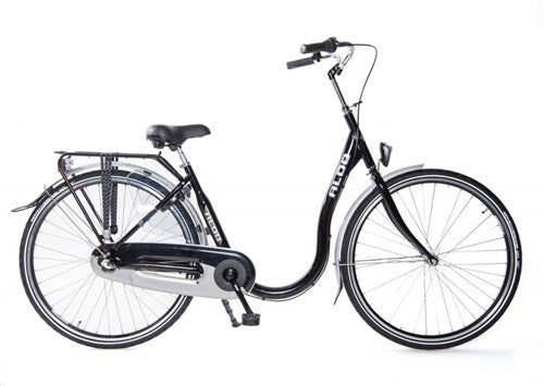 Aldo 28 inch lage instap fiets alu 7v handrem zwart