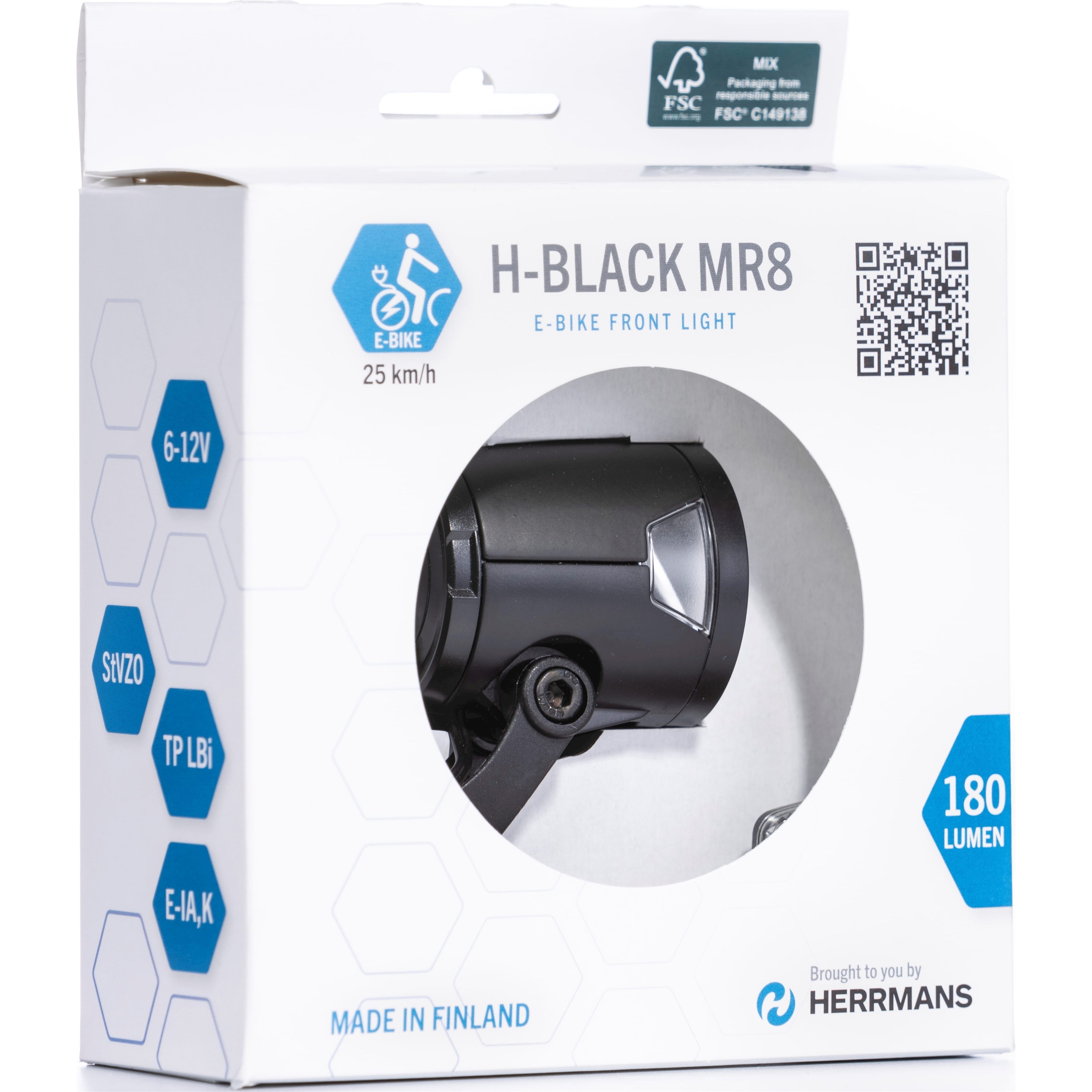 Herrmans koplamp h-black mr8