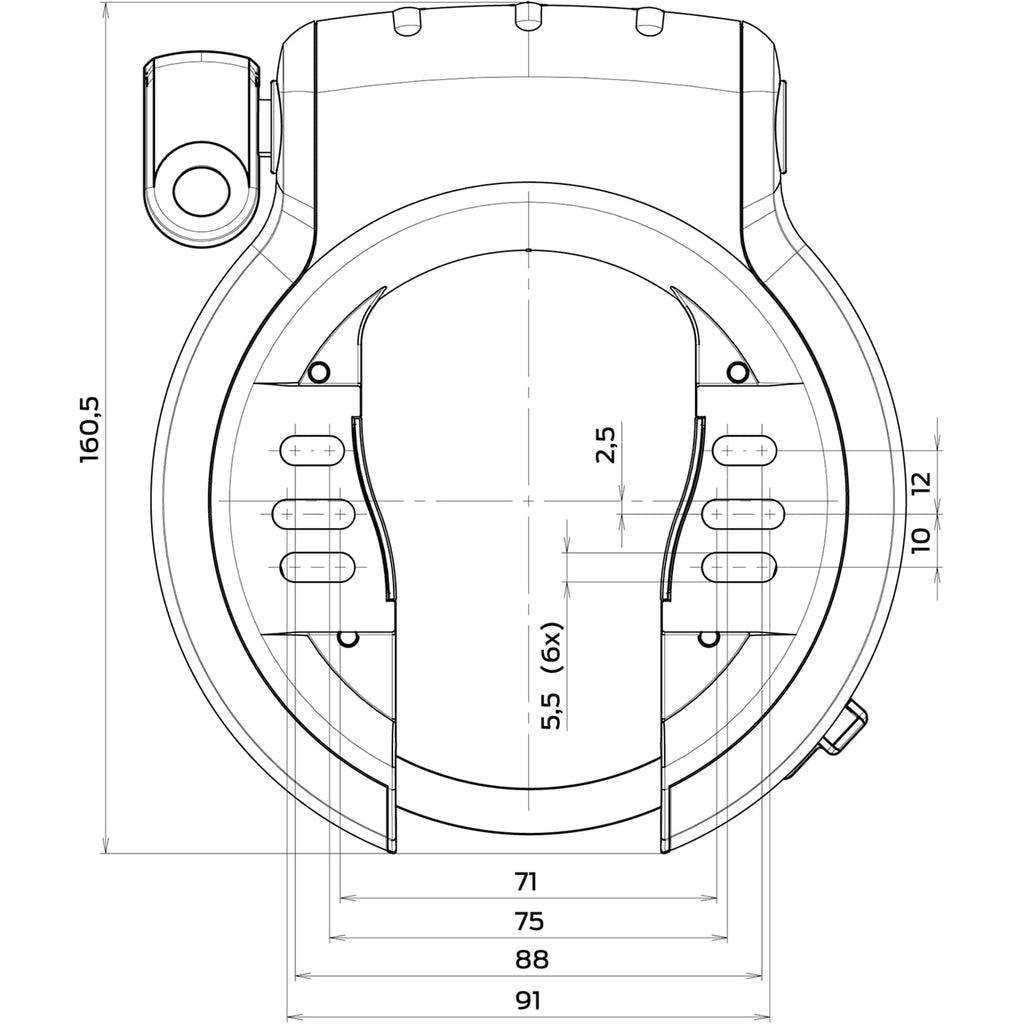 Axa Ringslot Defender zwart LE