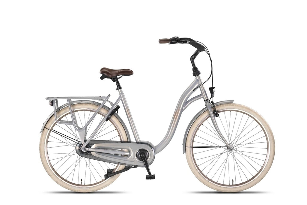 Altec sweet moederfiets 28 inch 56 cm dames 3v rollerbrake zilver