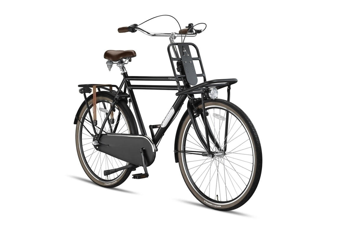 Altec Vintage 28inch Transportfiets N-3 Heren 61cm Mat Zwart