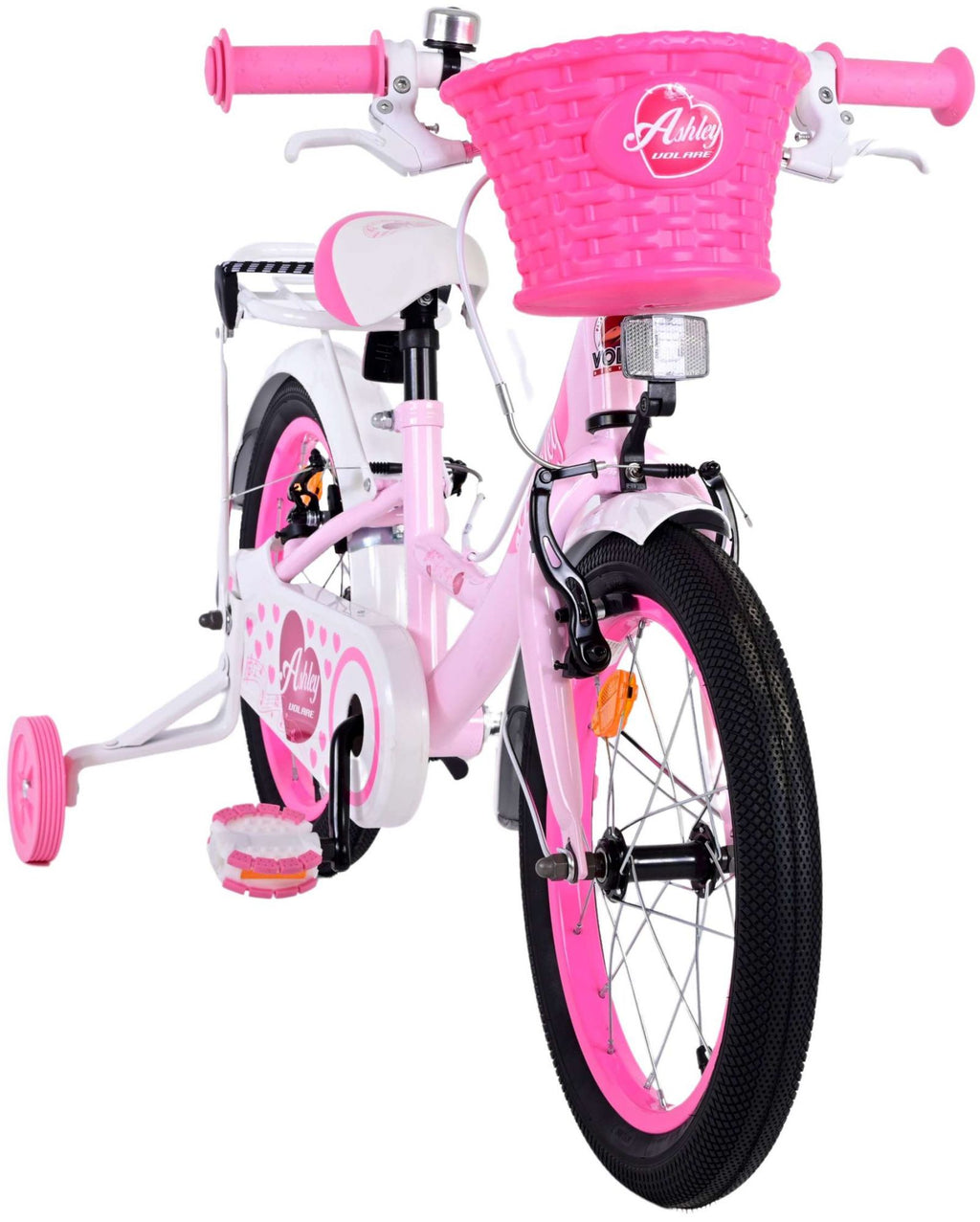 Volare ashley kinderfiets - meisjes - 16 inch - roze - twee handremmen