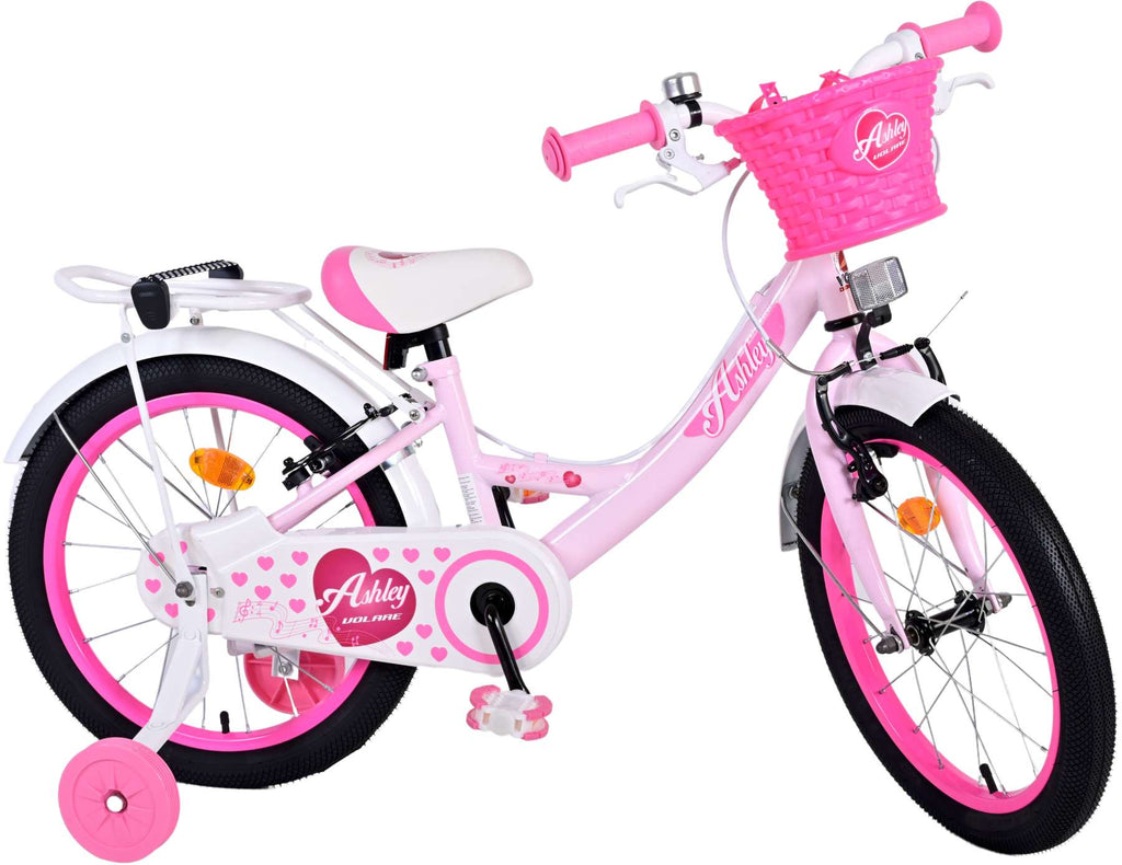 Volare ashley kinderfiets - meisjes - 18 inch - roze - twee handremmen