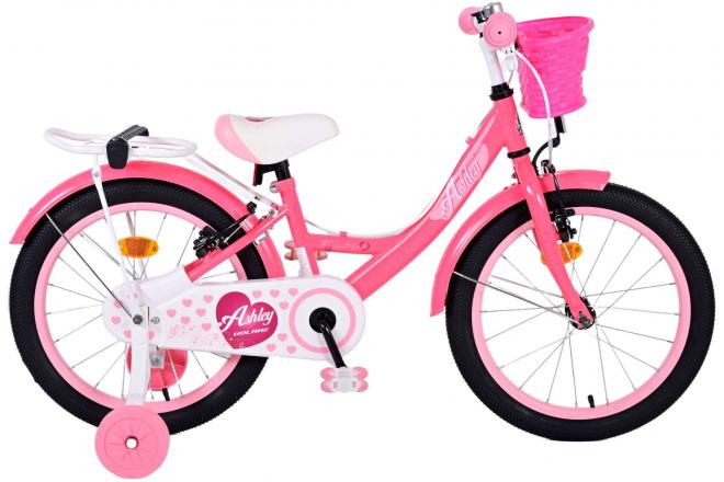 Volare Ashley Kinderfiets Meisjes 18 inch Roze/Rood Twee handremmen