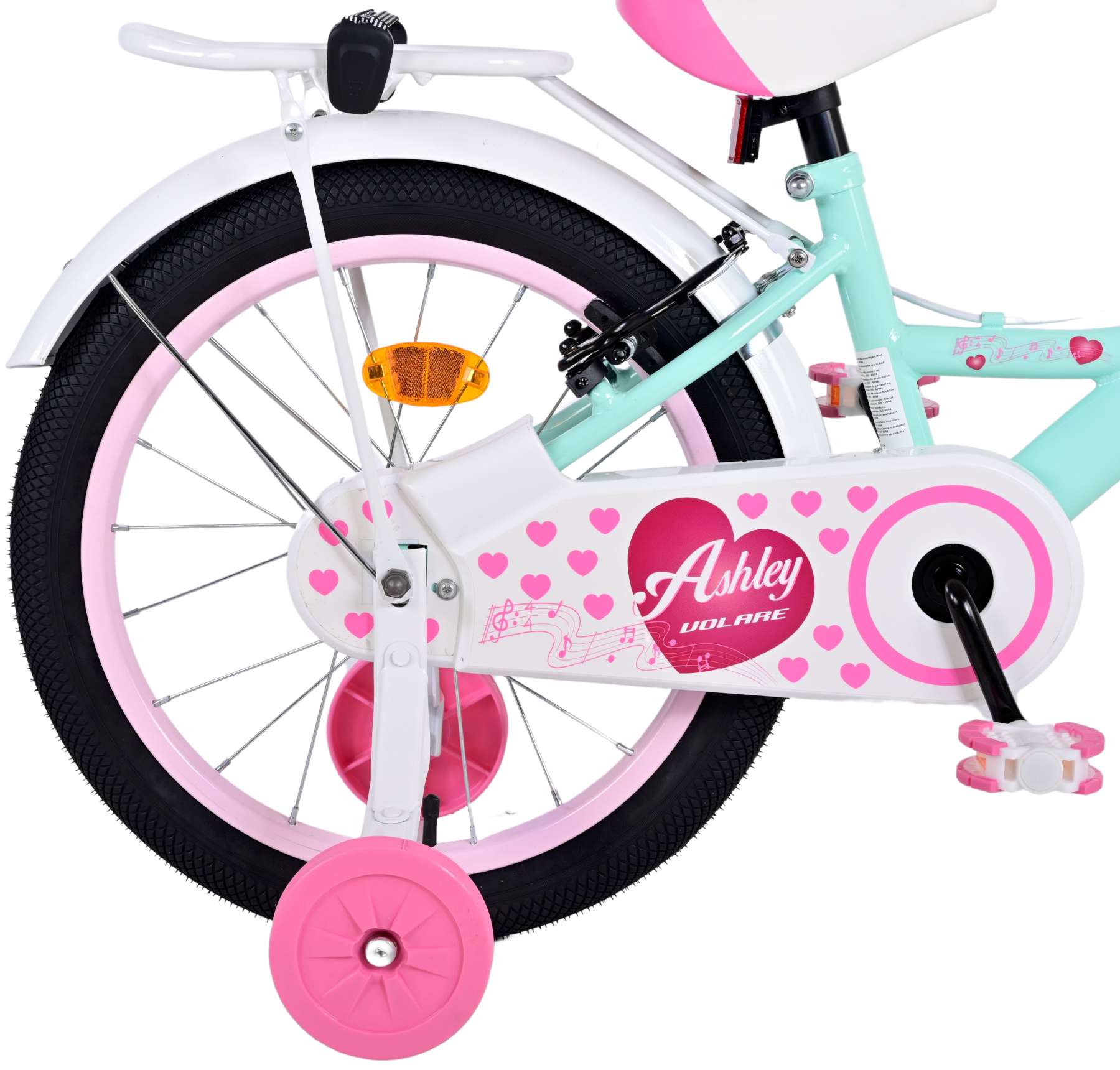 Volare Ashley Kinderfiets - Meisjes - 18 inch - Groen - Twee handremmen