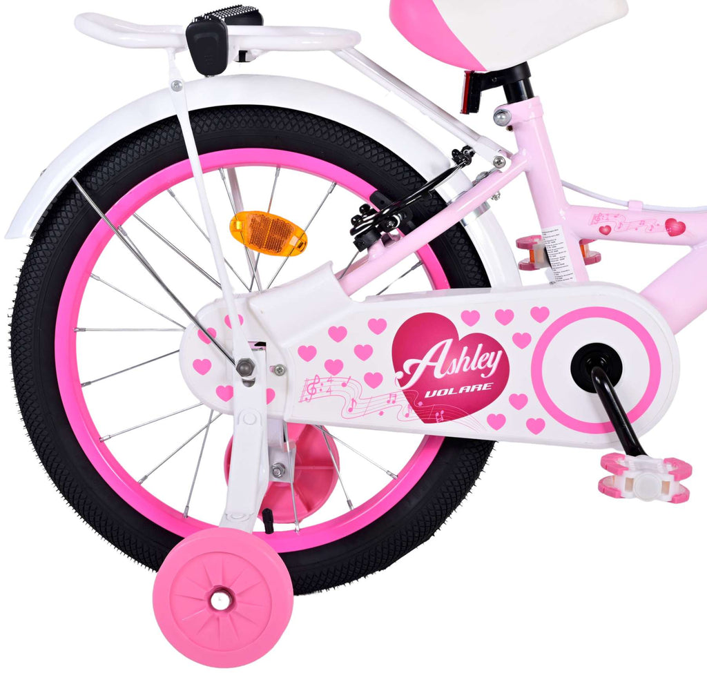 Volare ashley kinderfiets - meisjes - 18 inch - roze - twee handremmen