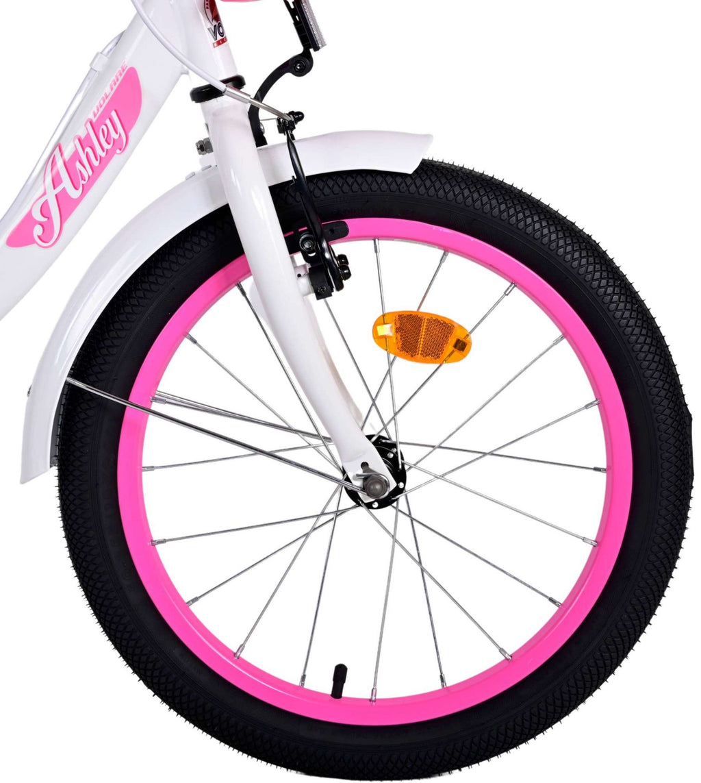 Volare Ashley Kinderfiets Meisjes 18 inch Wit Twee handremmen