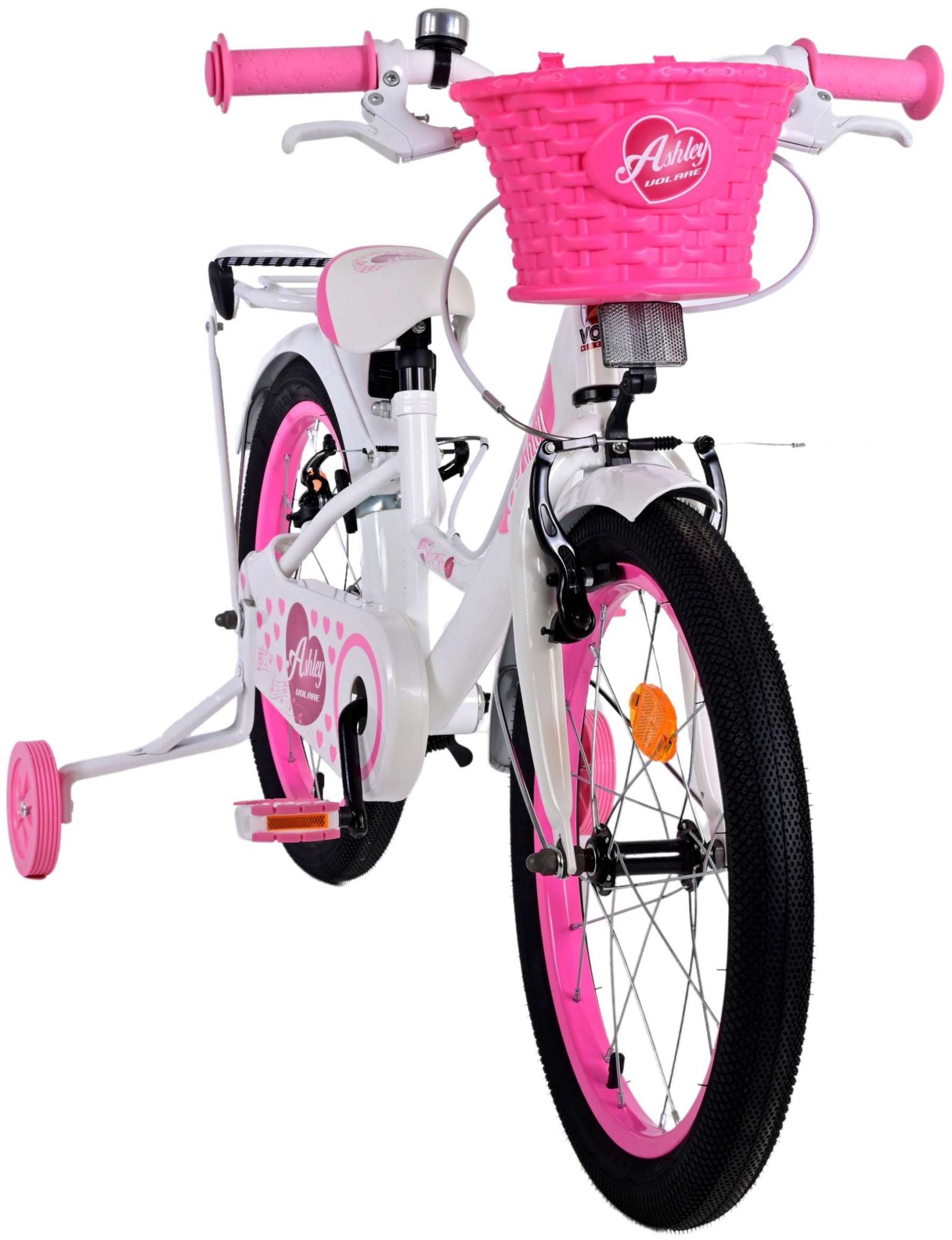 Volare Ashley Kinderfiets Meisjes 18 inch Wit Twee handremmen