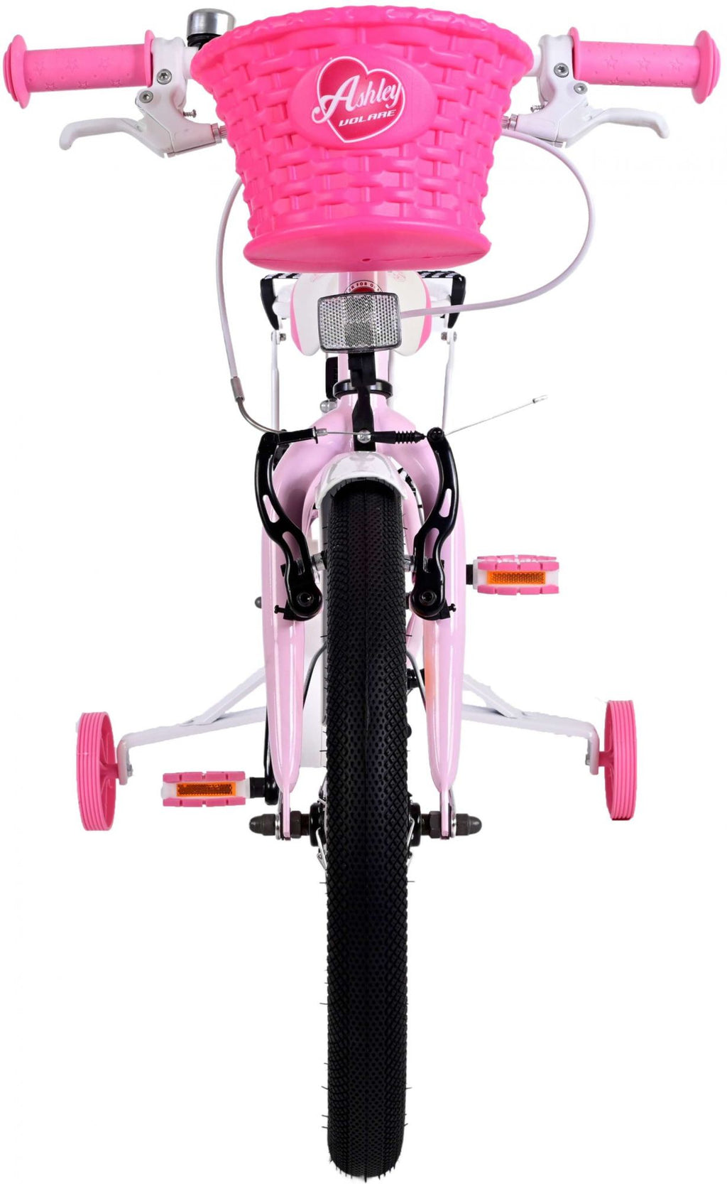 Volare ashley kinderfiets - meisjes - 18 inch - roze - twee handremmen