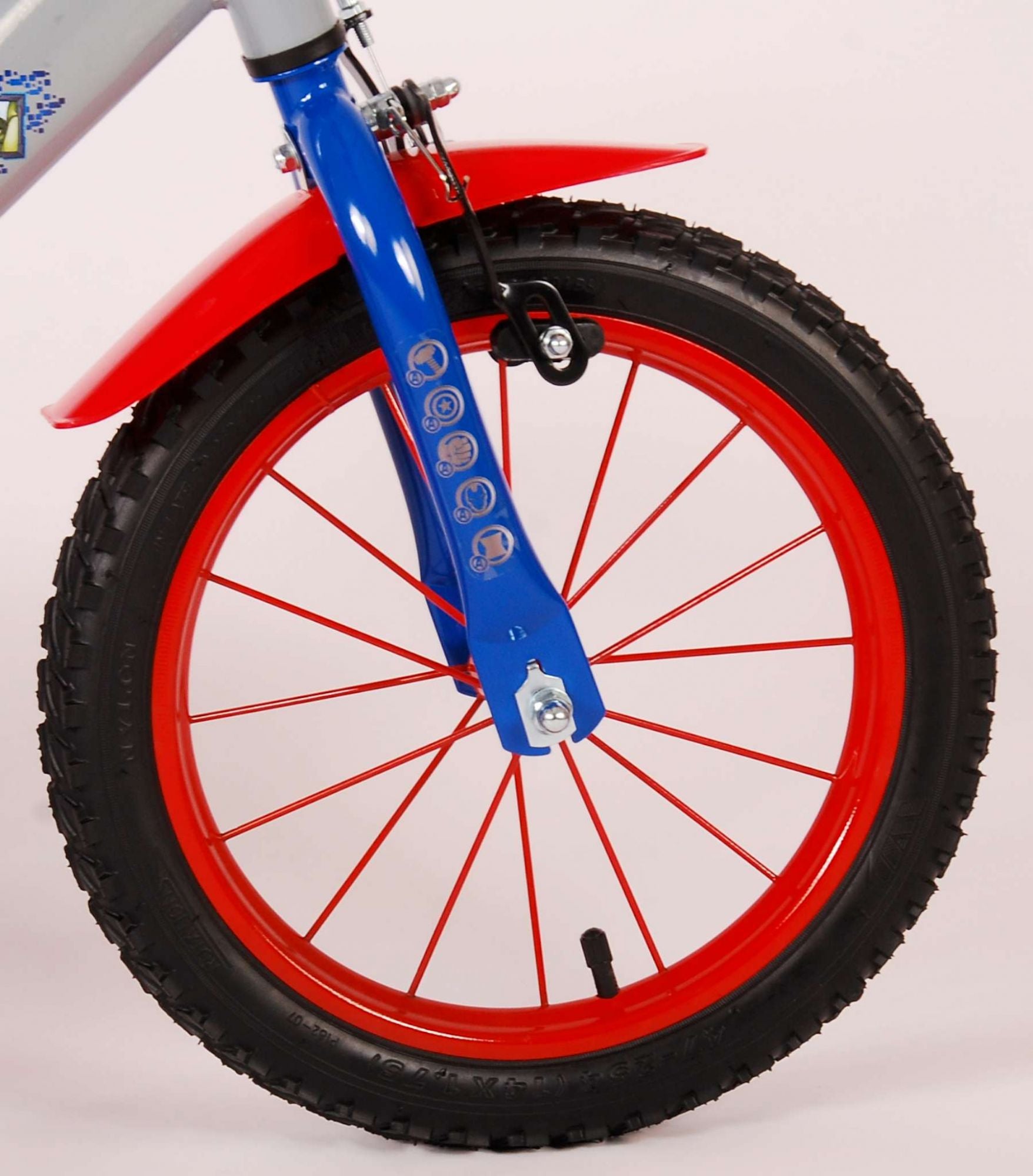 avengers kinderfiets - jongens - 14 inch - grijs - twee handremmen