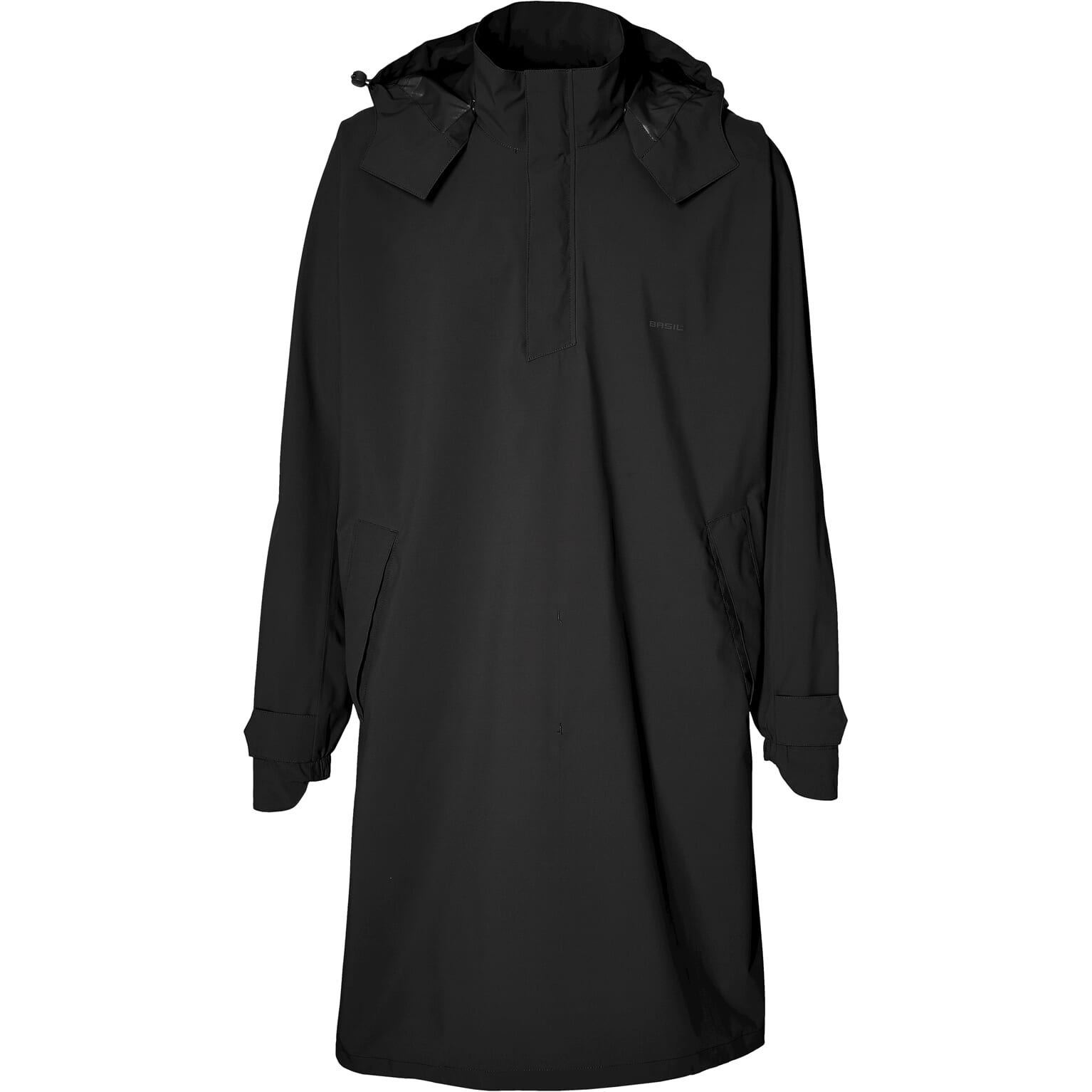 Basil poncho Mosse unisex Jet Black M L