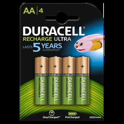 Duracell oplaadbare batterij ultra power aa 4 stuks