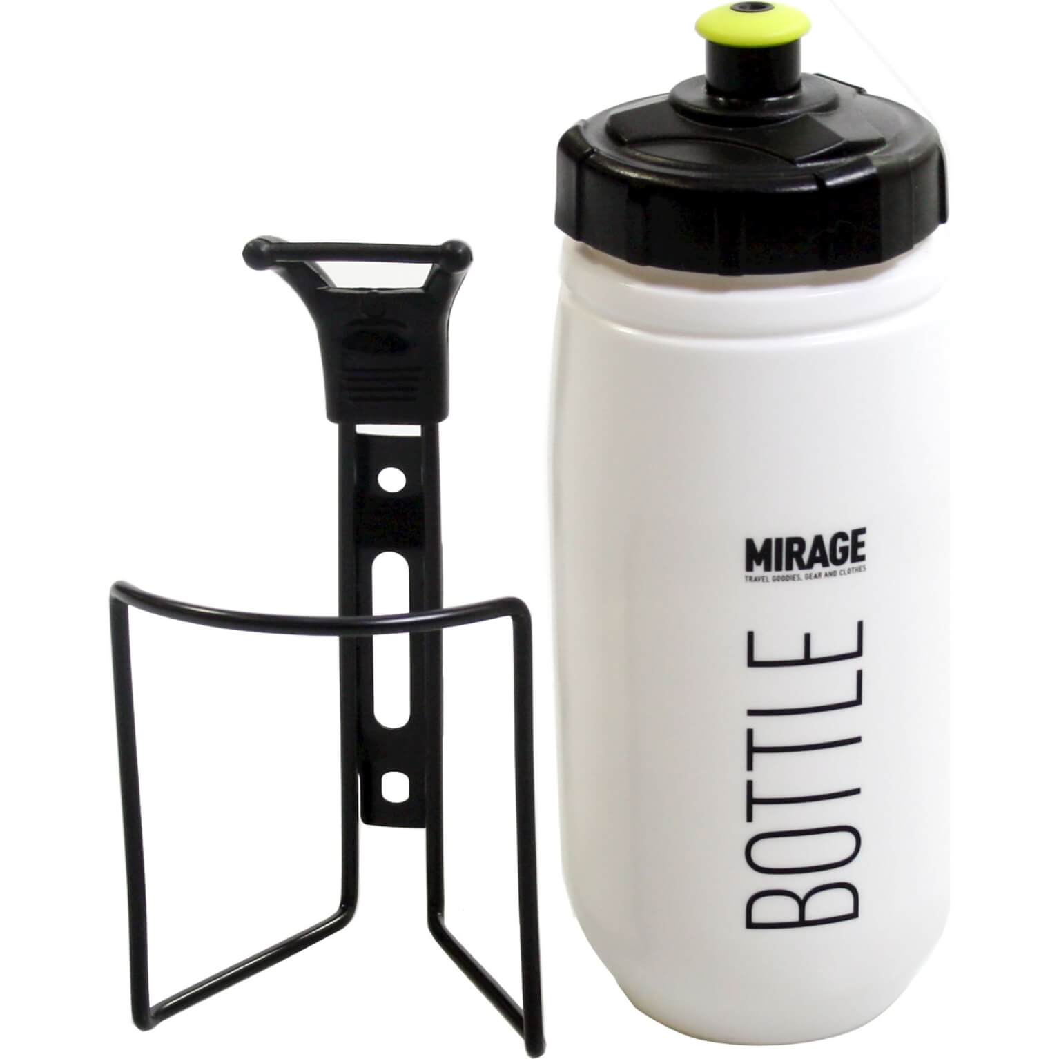 Mirage bidon 600ml star-white met alu houder