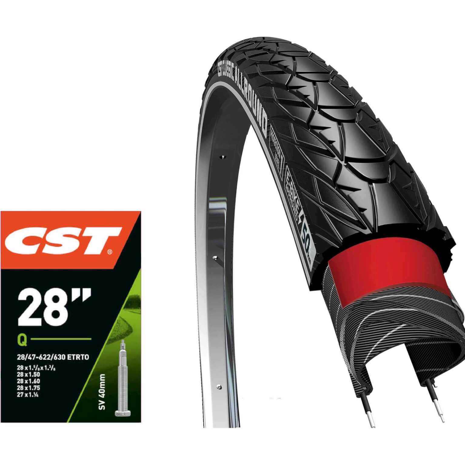 CST Btb+bnb 28x1 3 8 Allround R FV 40mm zw