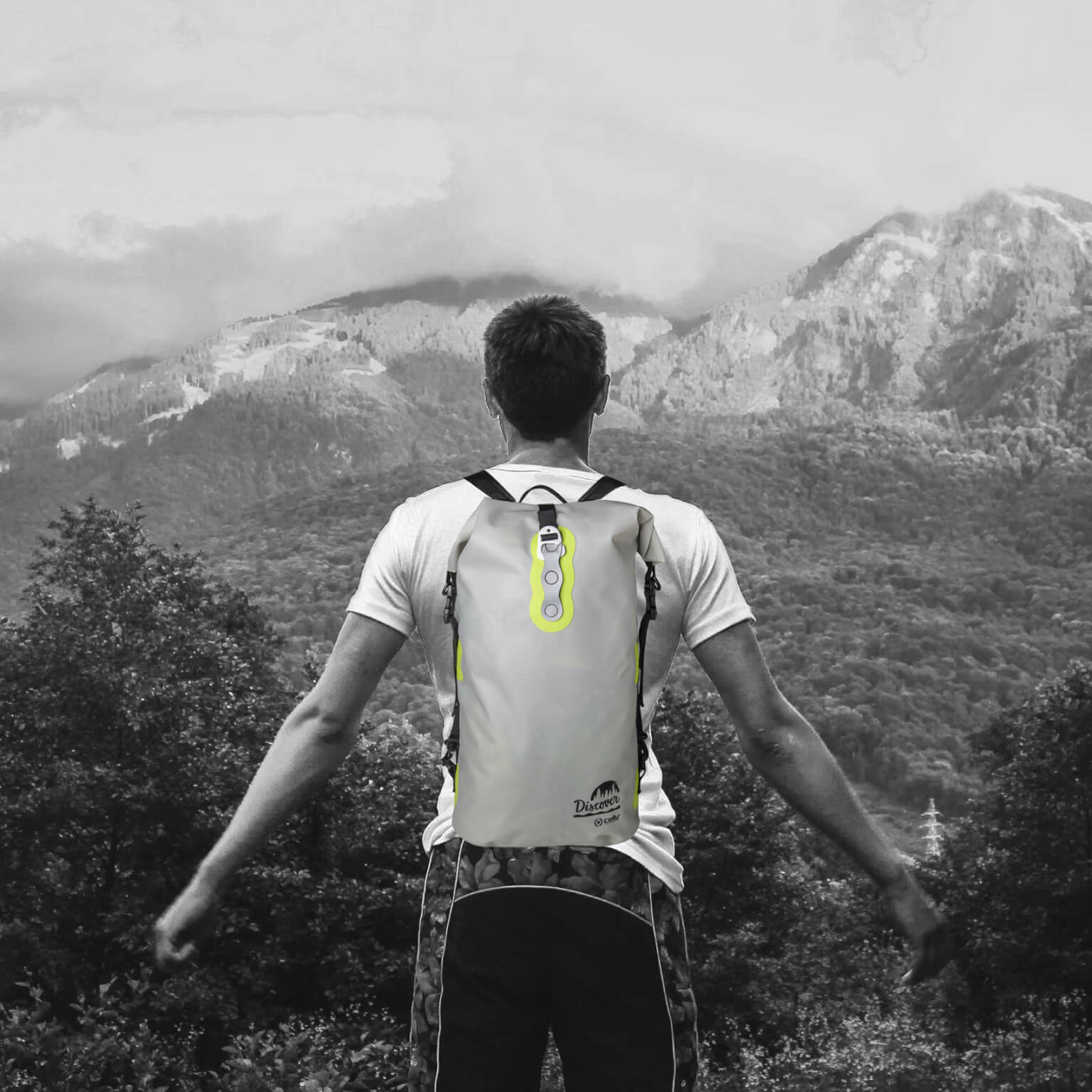 Celly Discover waterdichte tas grijs 20L