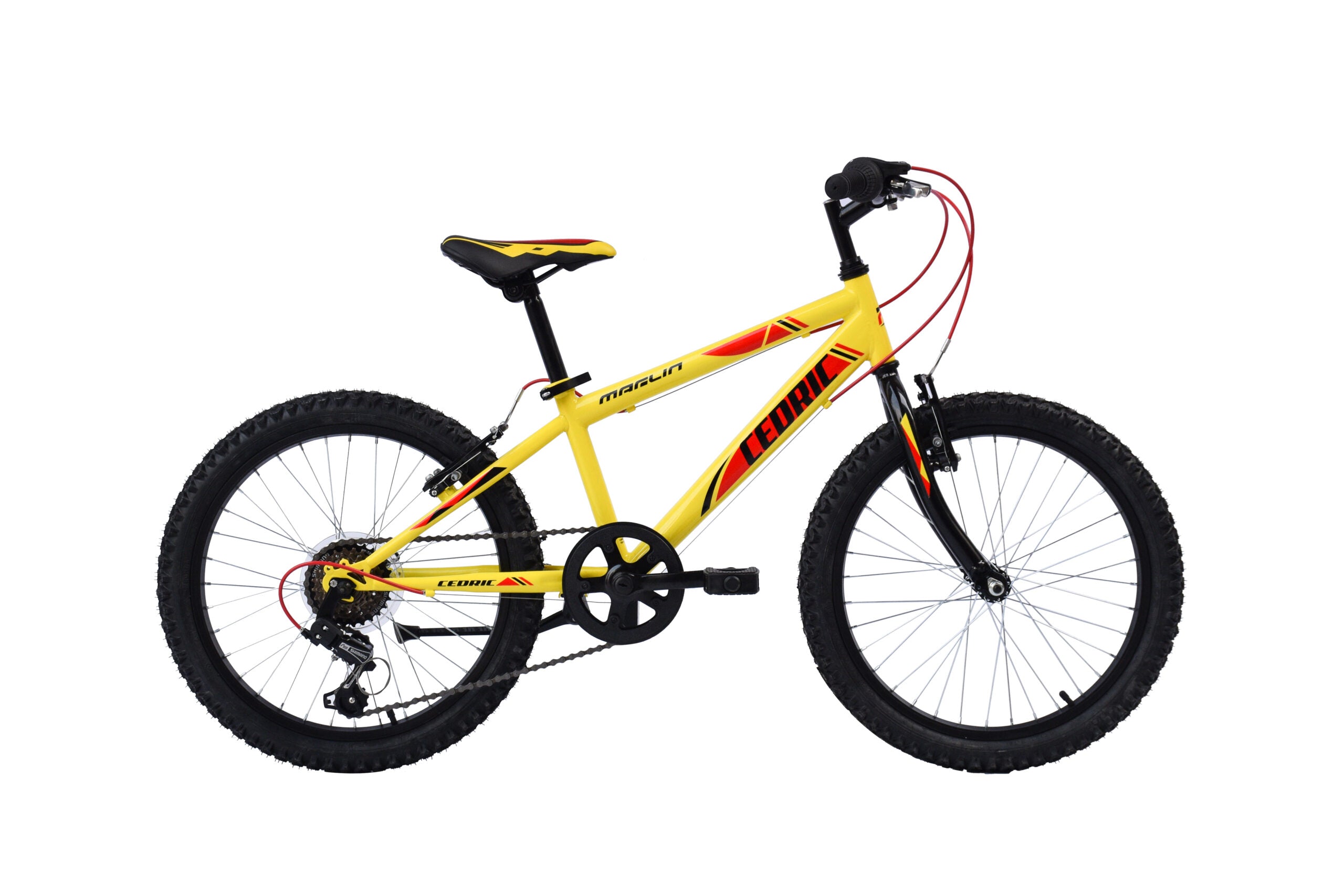 Shimano MTB Cedric geel zwart 6 speed