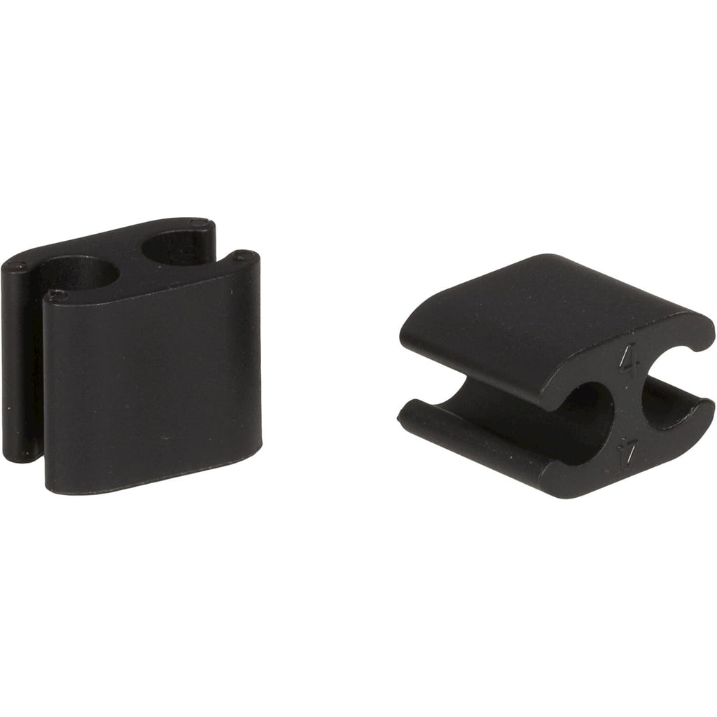 Elvedes kabelclips duo 5,0+4,1mm zwart (10st)