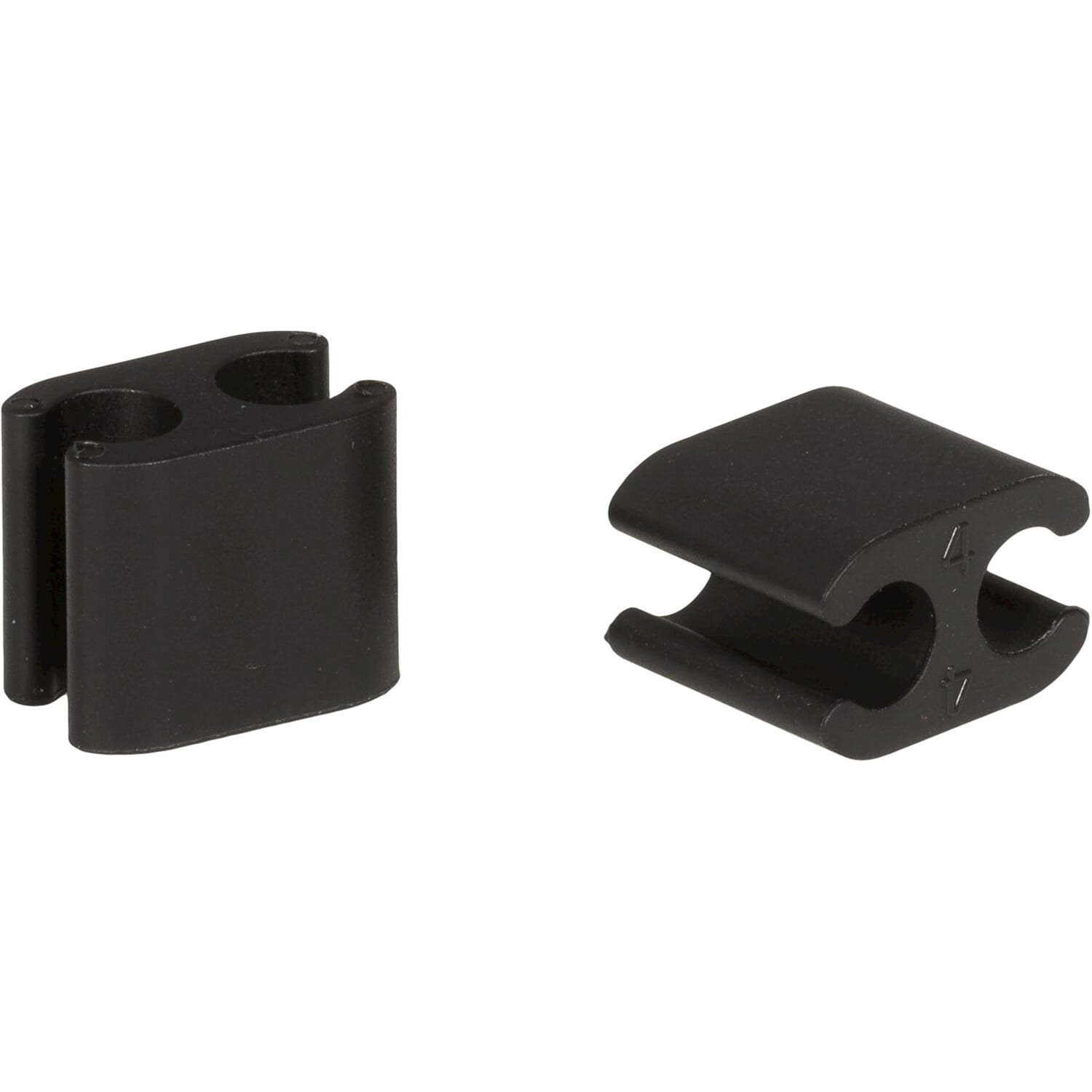Elvedes kabelclips duo 5,0+4,1mm zwart (10st)
