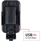 Vdo eco light red rl usb achterlicht li-on accu aan uit